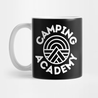 Camping Academy Perfect Gift for Nature Lovers Hiking Mountains Woods Travel Outdoors Mug